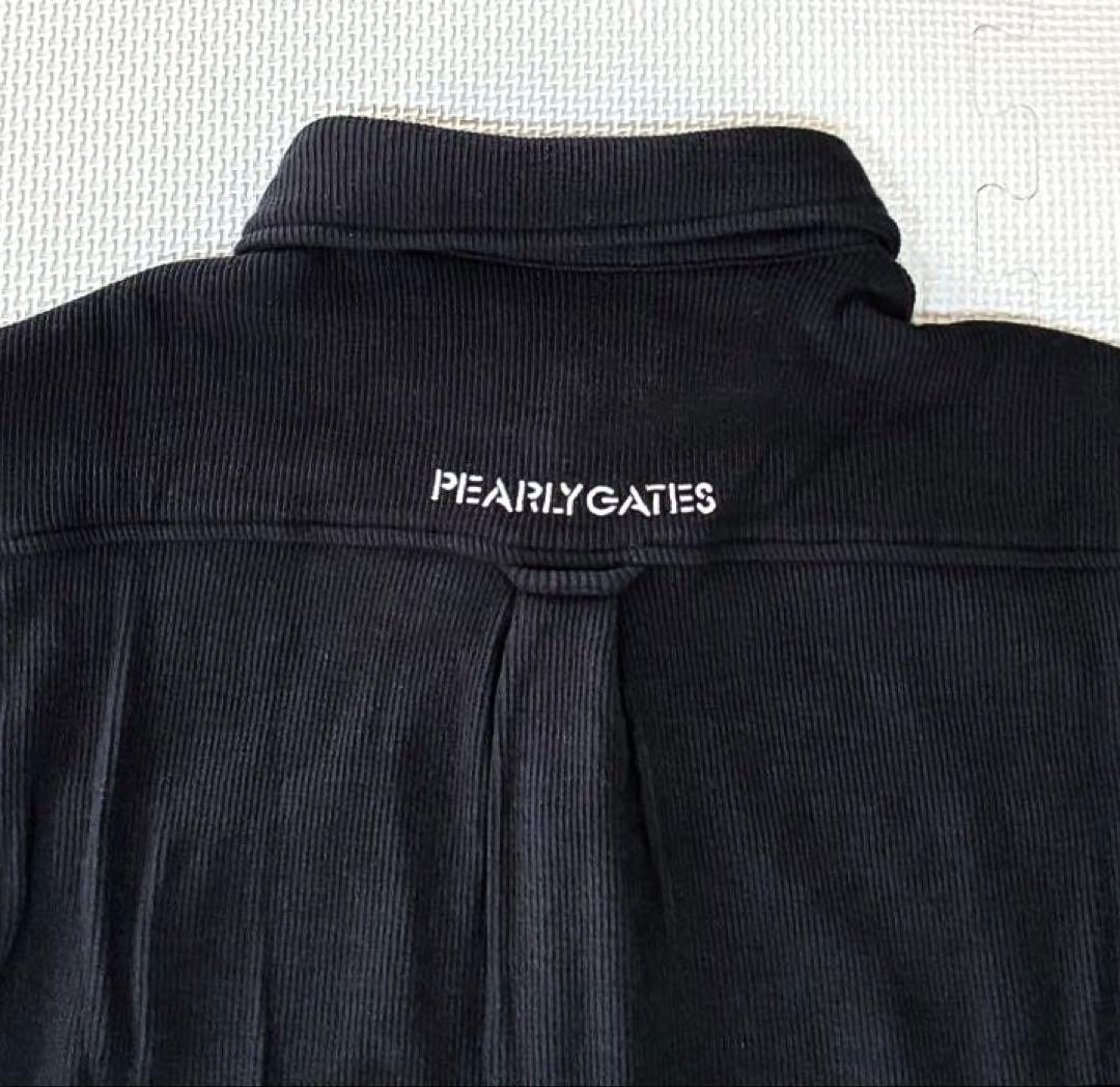 パーリーゲイツ リブワッフル ボタンダウン長袖ポロシャツ（D.NAVY／5）