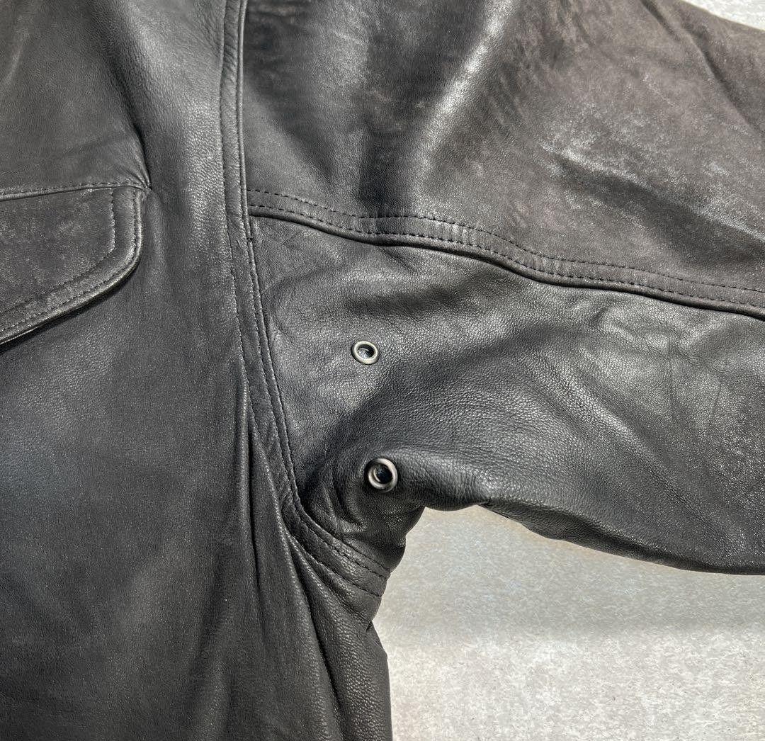 80s ヴィンテージ 本革 レザーハンティングジャケット M 雰囲気抜群 羊