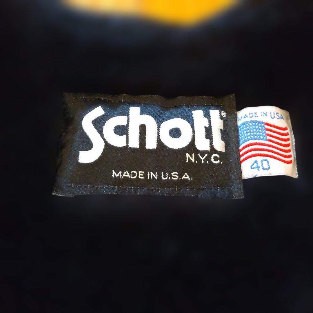 Schottブラックレザーシングルライダース141 サイズ40