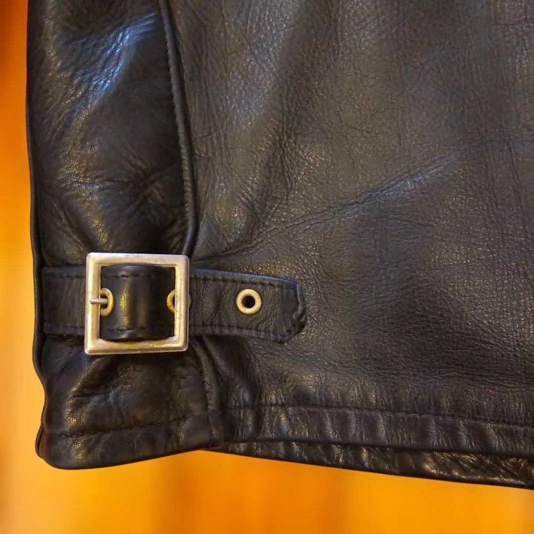 Schottブラックレザーシングルライダース141 サイズ40