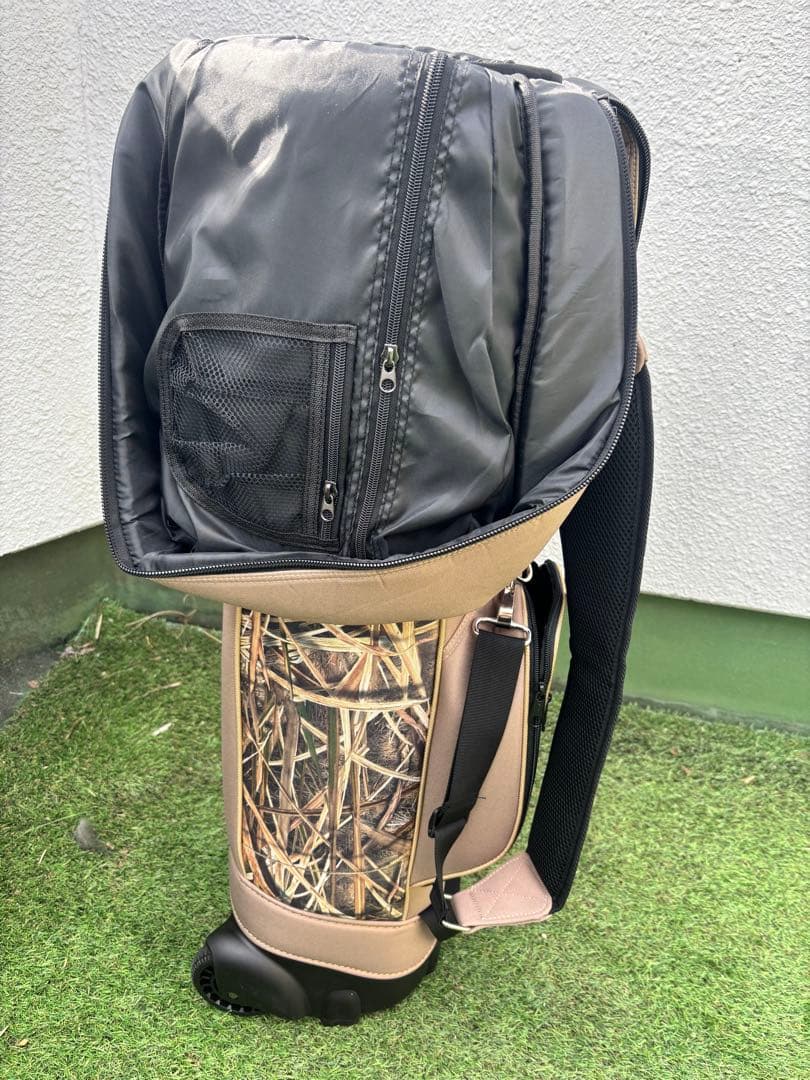 BayBay キャスター　キャディバッグ　ゴルフバッグ　ベージュ　カモフラ　迷彩