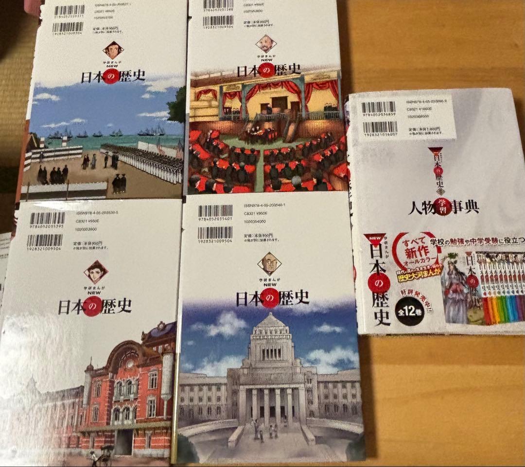 学研まんが　日本の歴史12冊&日本の伝記8冊&人物辞典&世界の歴史　合計22冊