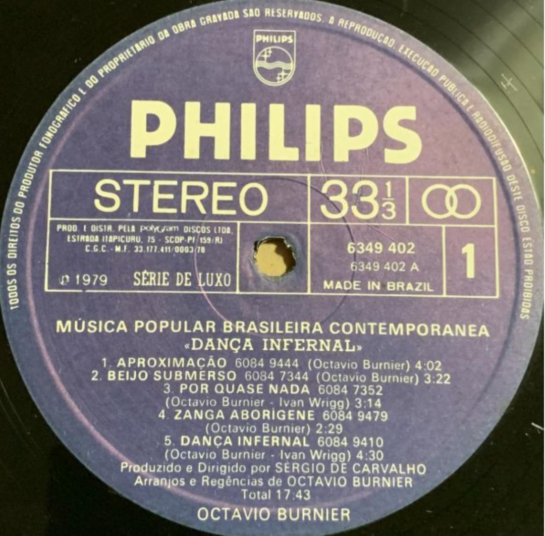 BRA盤79年オリジ！Octavio Burnier/DançaInfernal