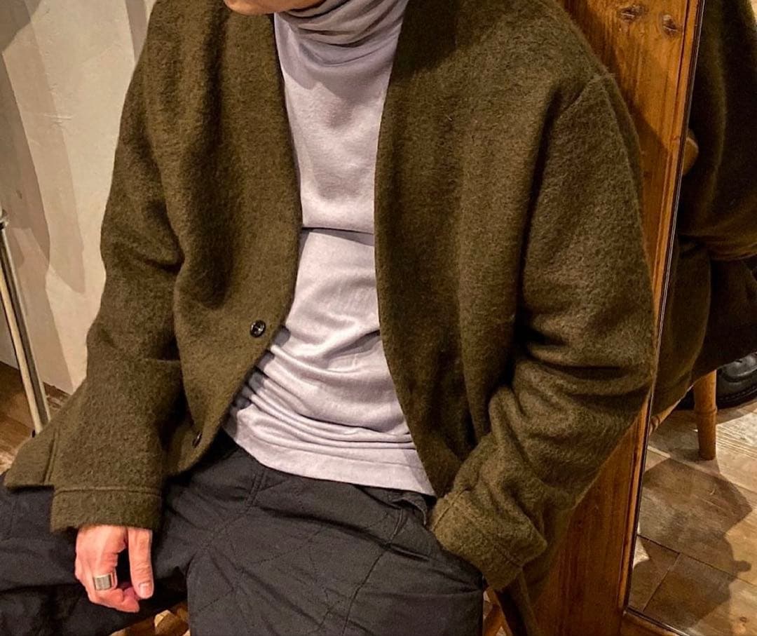 CONFECT ウールコットンオーバーカーディガン