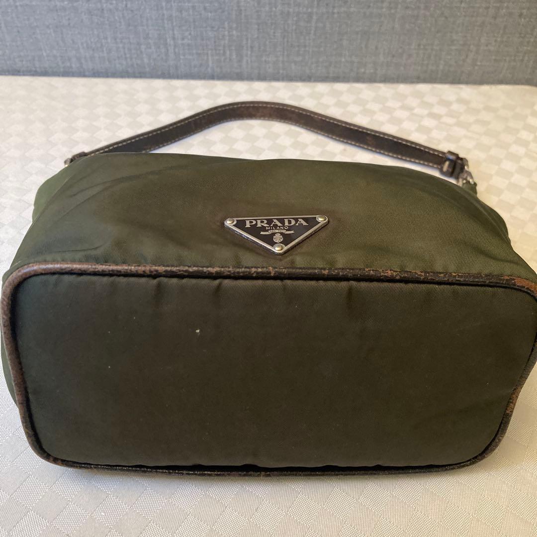 PRADA ワンショルダー 三角ロゴ オリーブ ヴィンテージ 保存袋，ショッパー