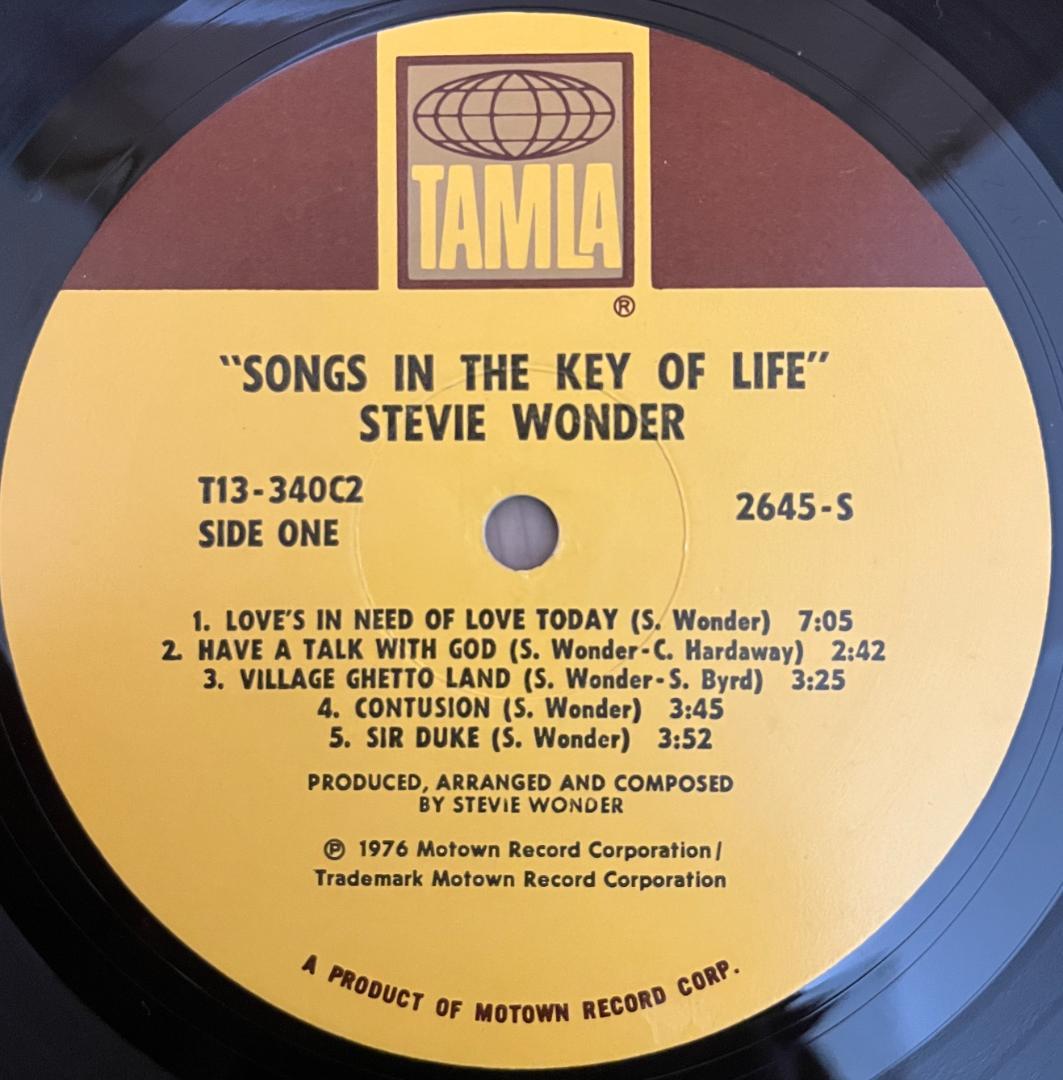 洋楽 Stevie Wonder Songs In The Key Of Life