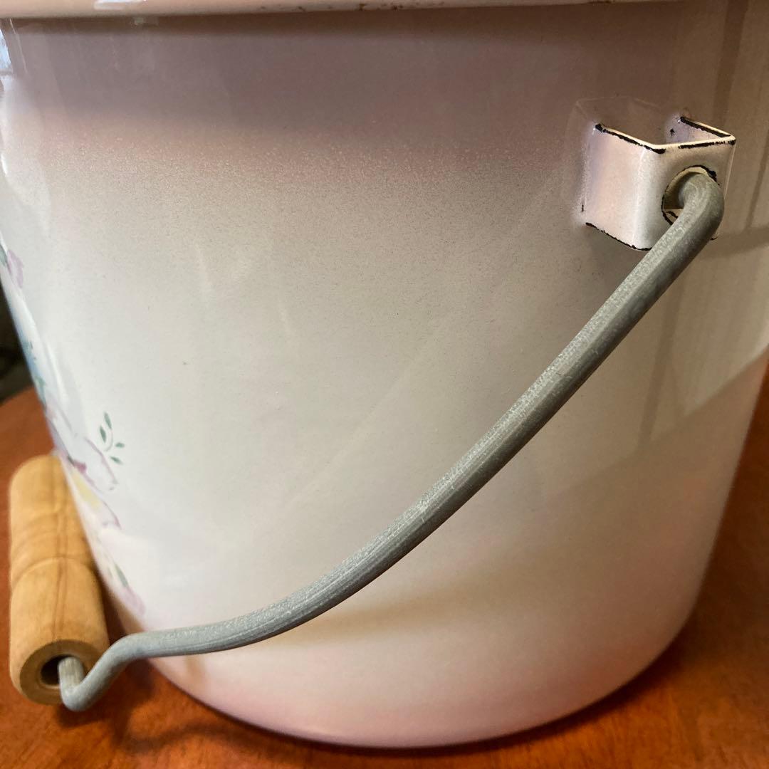 イマン　パンジー蓋付きバケツ