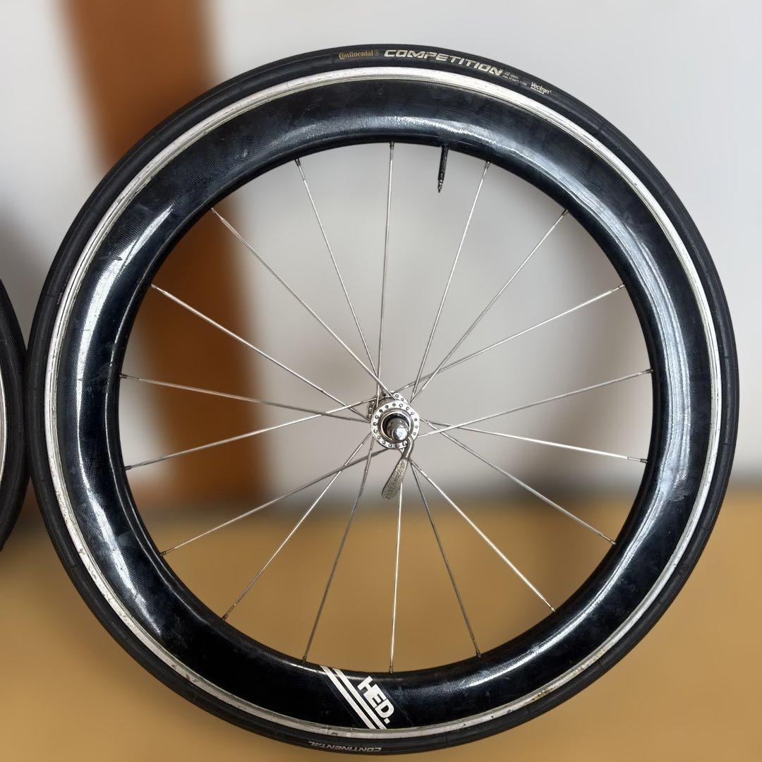 整備済　HED.disc ディスクホイール 前後700cセット　10速フリー