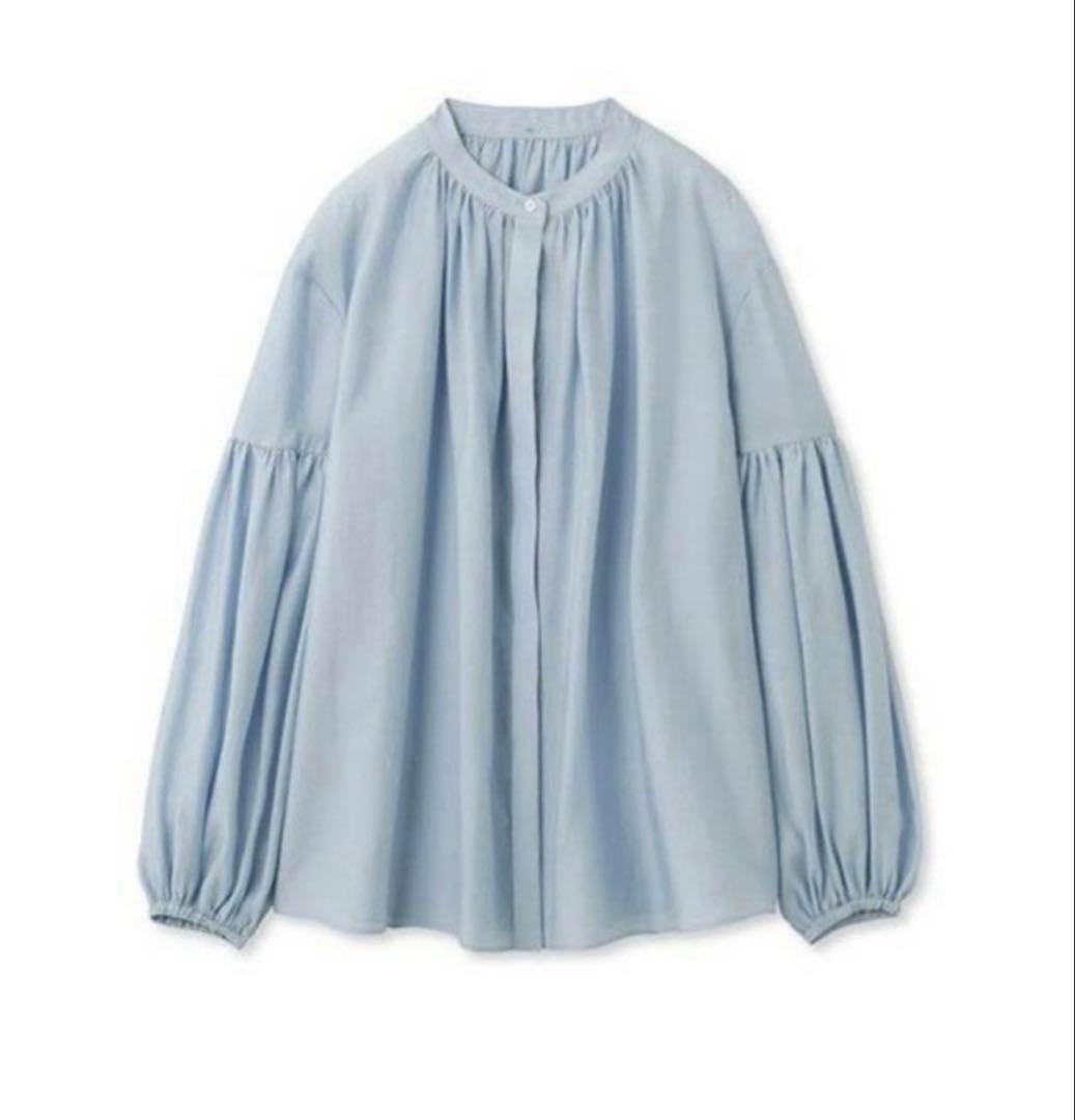【美品】ミラオーウェン　ボウタイブラウス　ライトブルー