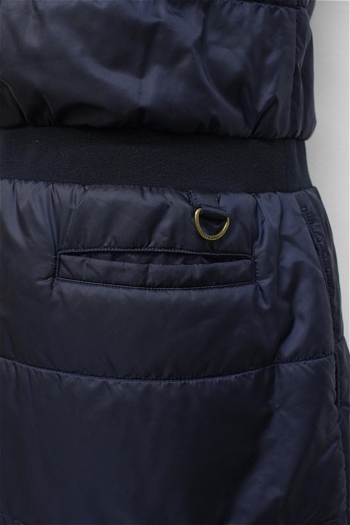 Q391/美品 BEAMS GOLF 中綿ワンピース ロングベスト ボア M 紺