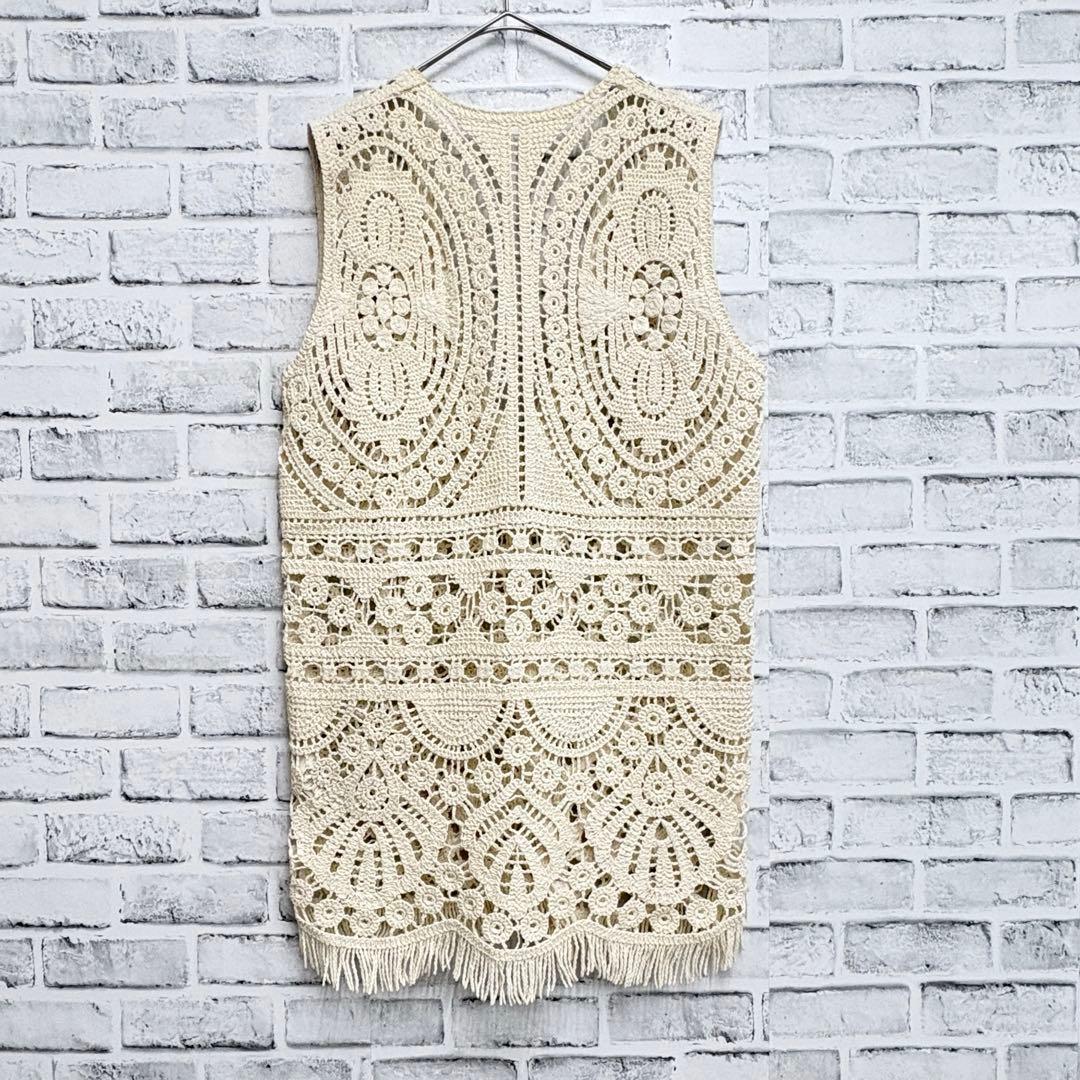 アメリヴィンテージ　メディシェル　モチーフ　クロシェット　ニット　ベスト