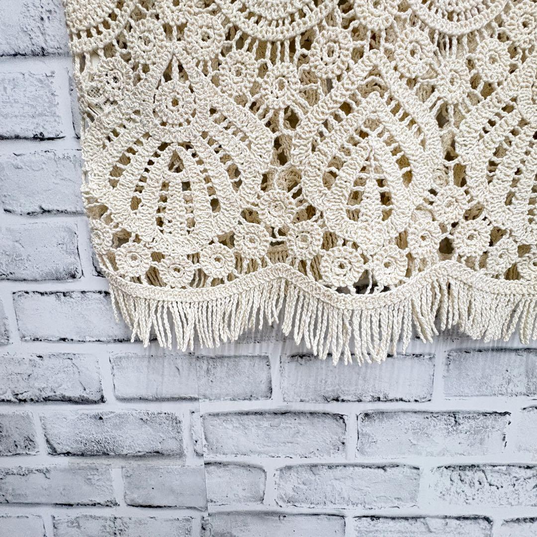 アメリヴィンテージ　メディシェル　モチーフ　クロシェット　ニット　ベスト