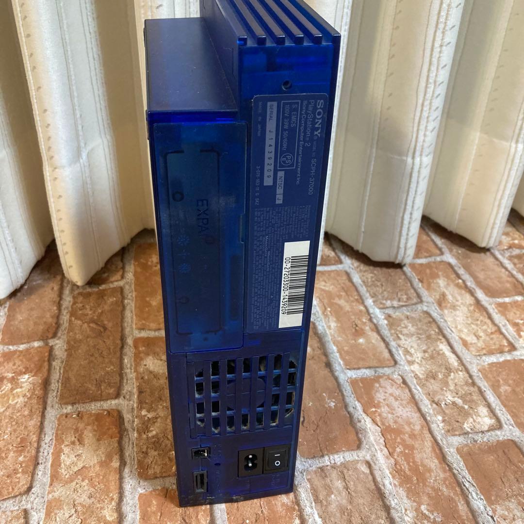 PS2 SCPH-37000 オーシャンブルー ジャンク 動作未確認