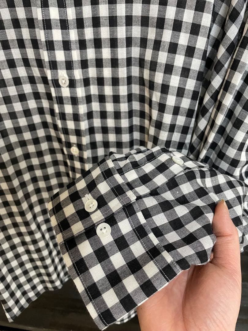 ギンガムチェックビッグシャツ　スピックアンドスパン　23年商品
