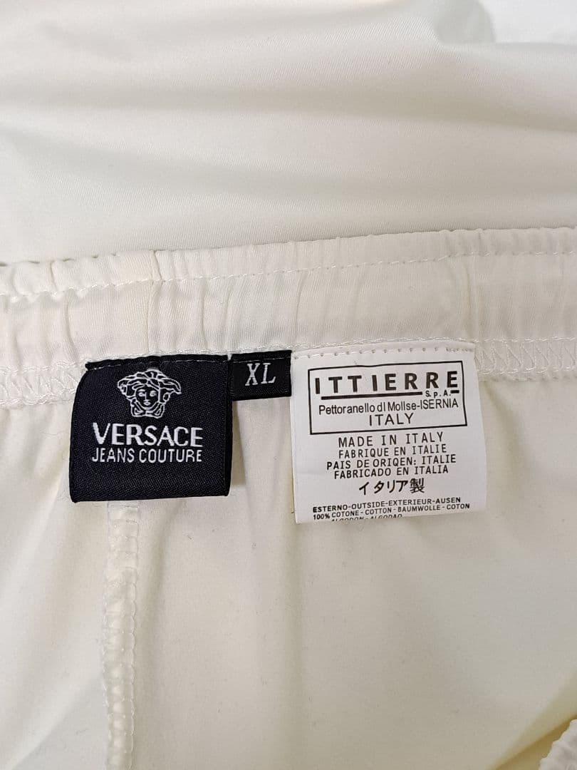 ゴルフウェアジャージレディースVERSACE セットアップ ジップパーカー 白