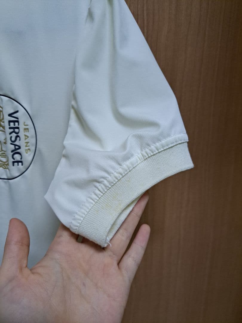 ゴルフウェアジャージレディースVERSACE セットアップ ジップパーカー 白