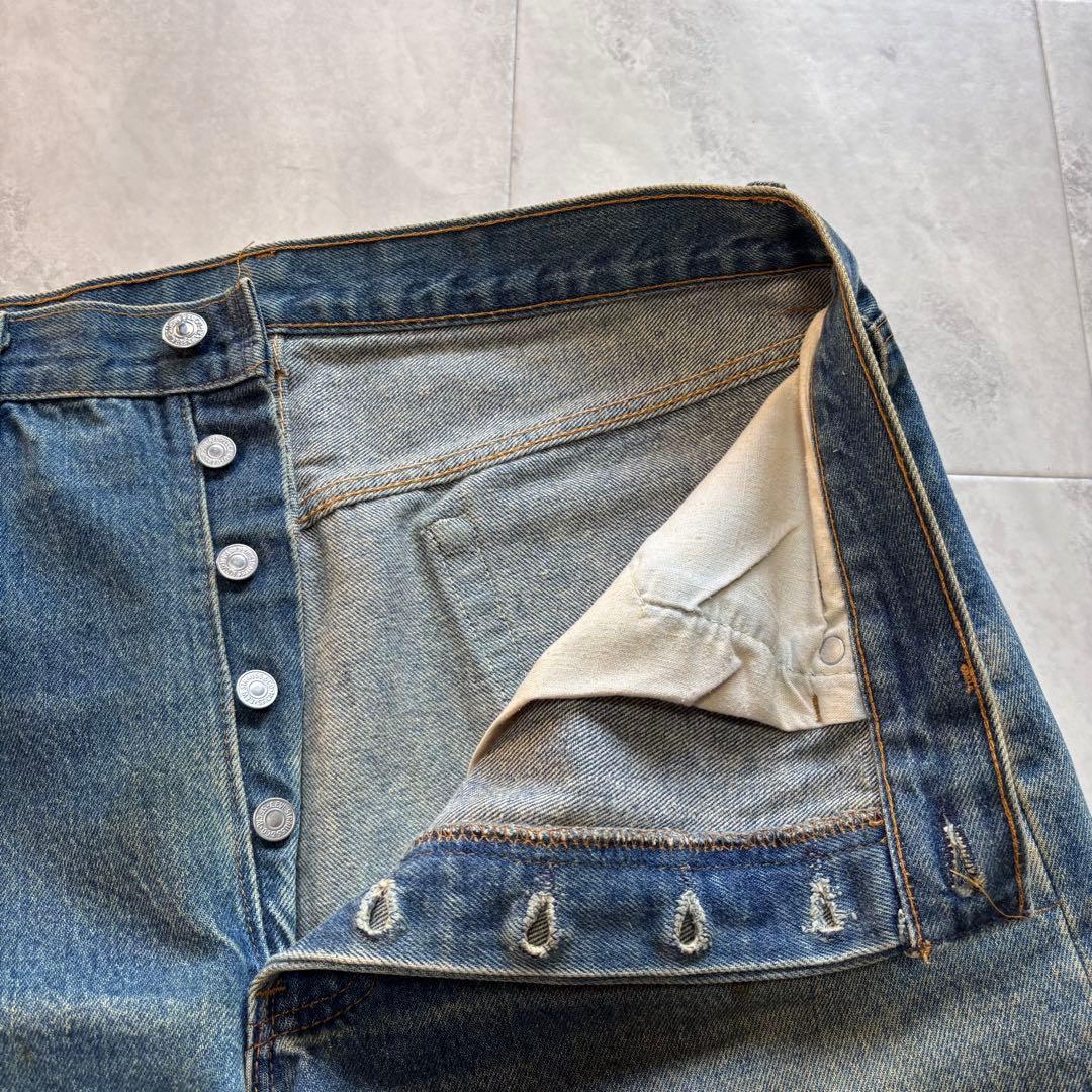 【USA製】リーバイス501 36×30 ナイロンフットボタン 赤文字 デニム