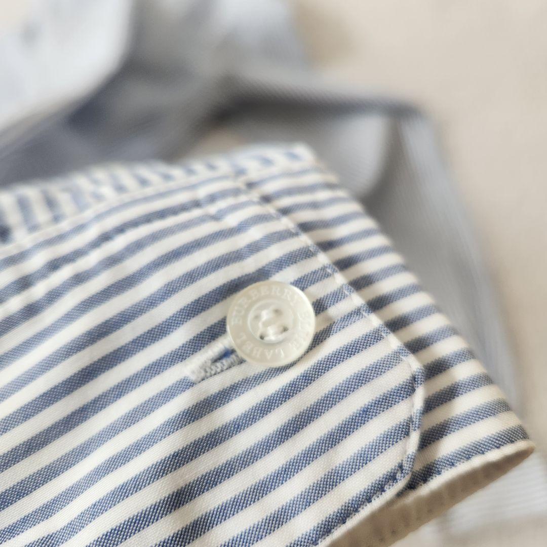 フリルレースつき★バーバリーブルーレーベル　シャツ　ブラウス　長袖　刺しゅう