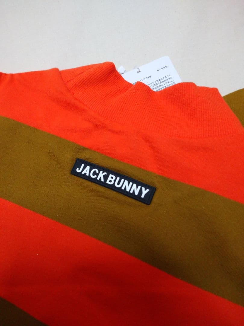 5サイズL メンズ ゴルフウェア ジャックバニー 長袖 新品 モックネック
