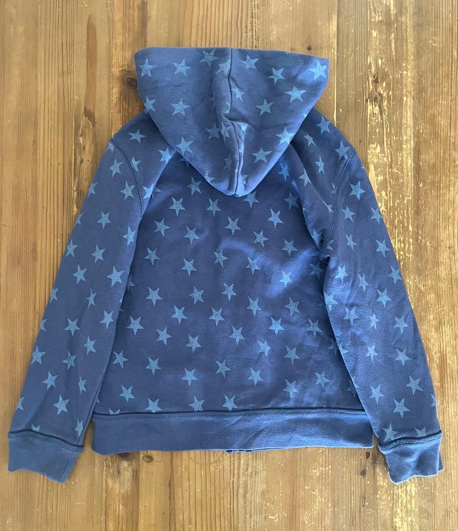 GAP ネイビー 星 ジップアップパーカー y2k グランジ 短丈 oldgap