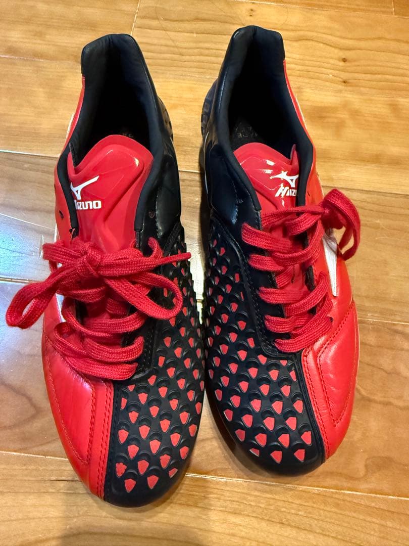 ミズノ　ウエーブ　イグニタス4 ジャパンサッカーシューズ 赤黒　25センチ　美品