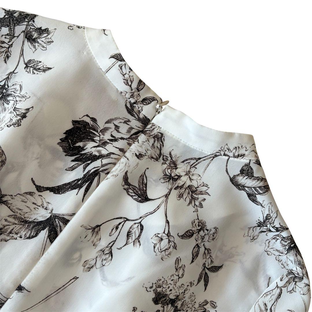 【希少M】FRAY ID フレイアイディー ネックフリル プリーツ ワンピース