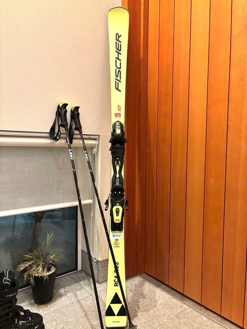 FISCHER RC4 RCS スキー 板　165cm &LEKIカーボンポール