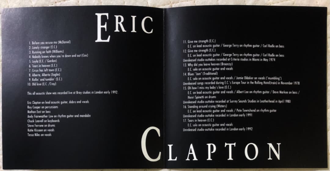 洋楽 Eric Clapton/ MY BLUES/ London 1992