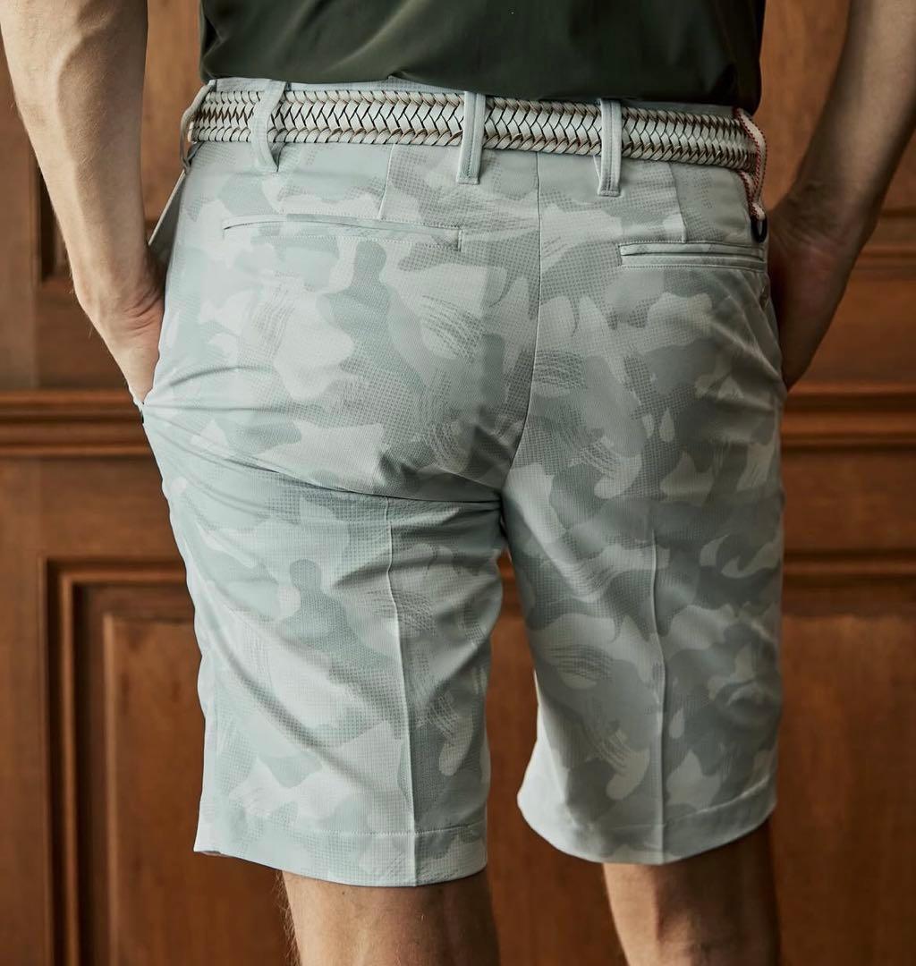 新品★27,500円BRIEFINGゴルフ カモフラショートパンツ 青黒迷彩