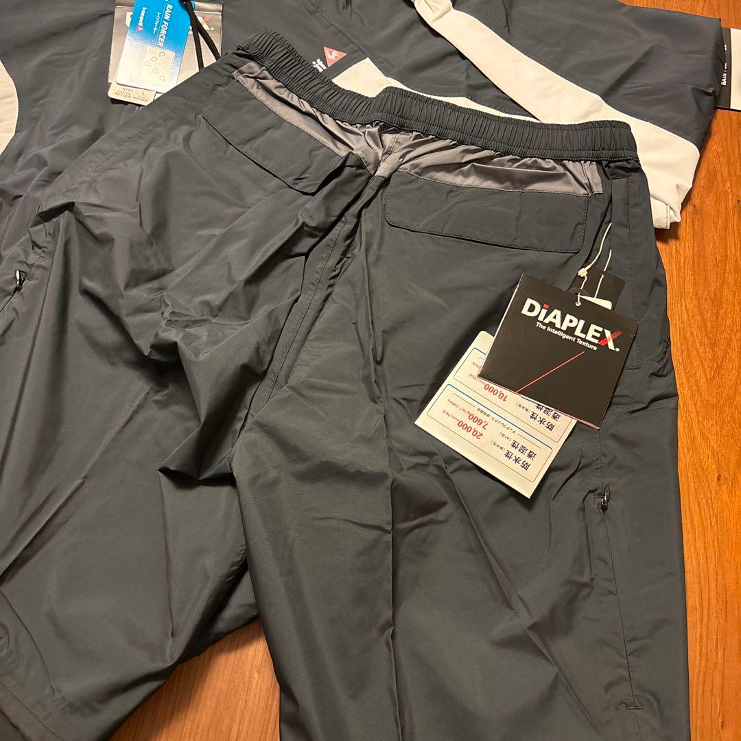 SALE 新品タグ付 ルコックゴルフ上下セット レインウェアL　　袋付 黒白