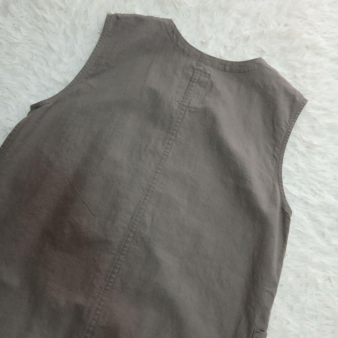 【Pal'las Palace】リネンコットンロングワンピースジャンパースカート