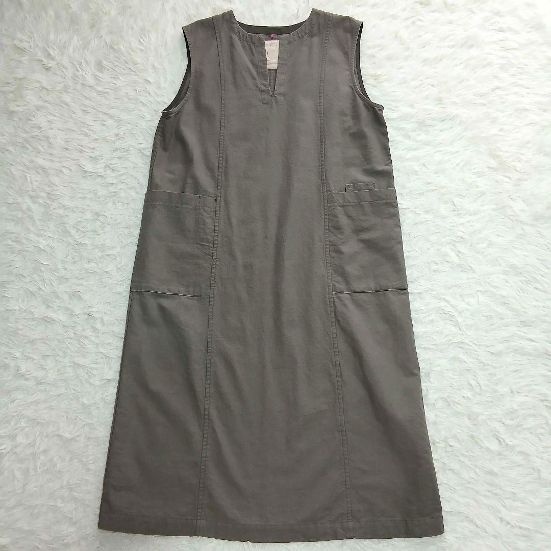 【Pal'las Palace】リネンコットンロングワンピースジャンパースカート