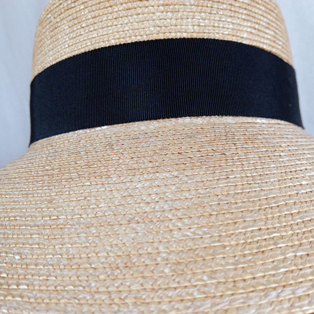 美品◆田中帽子店　アンヌ　麦わら帽子　59cm　女優帽　Anne　日本製　大きめ