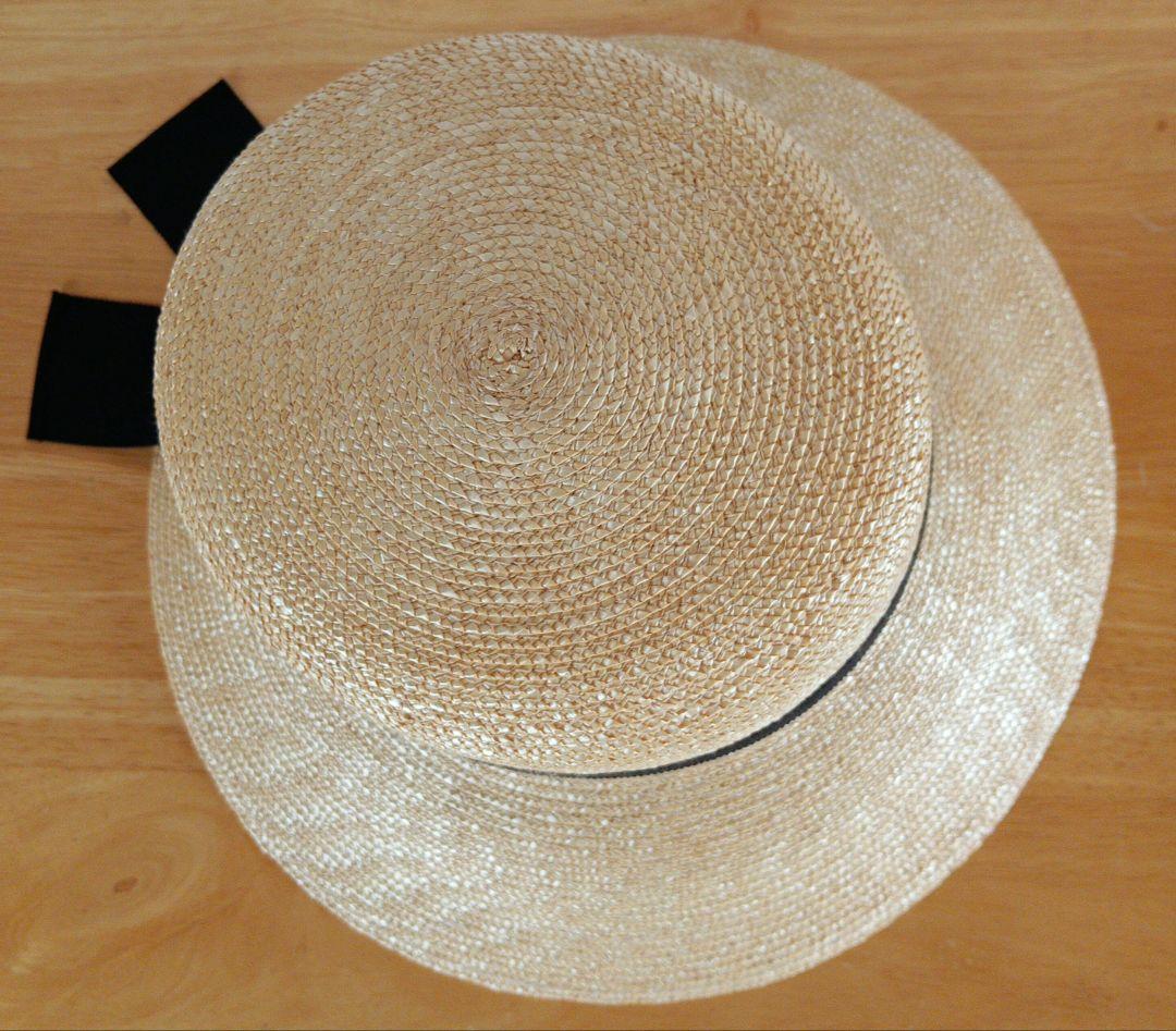 美品◆田中帽子店　アンヌ　麦わら帽子　59cm　女優帽　Anne　日本製　大きめ