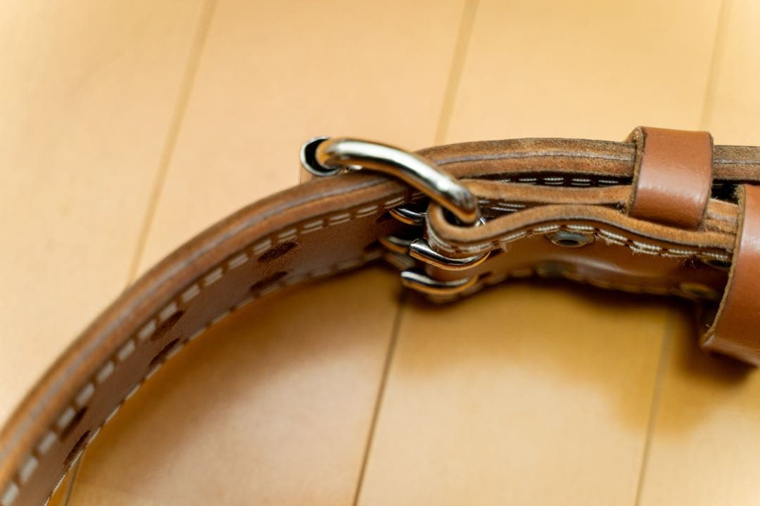 【美品】GOLD’S GYM レザー トレーニングベルト ウエイトベルトMサイズ