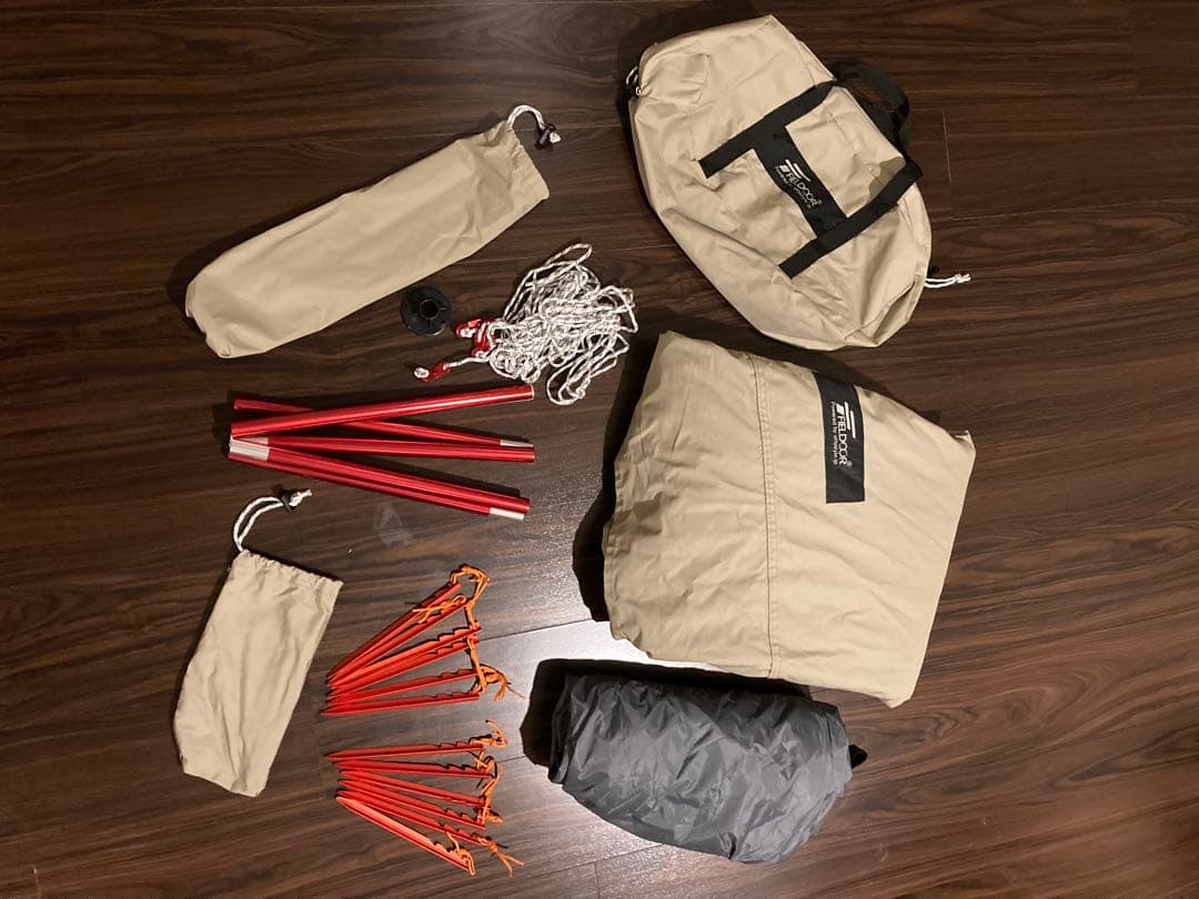 FIELDOOR ワンポールテント240 T/C 二股ポールなしなら4500円