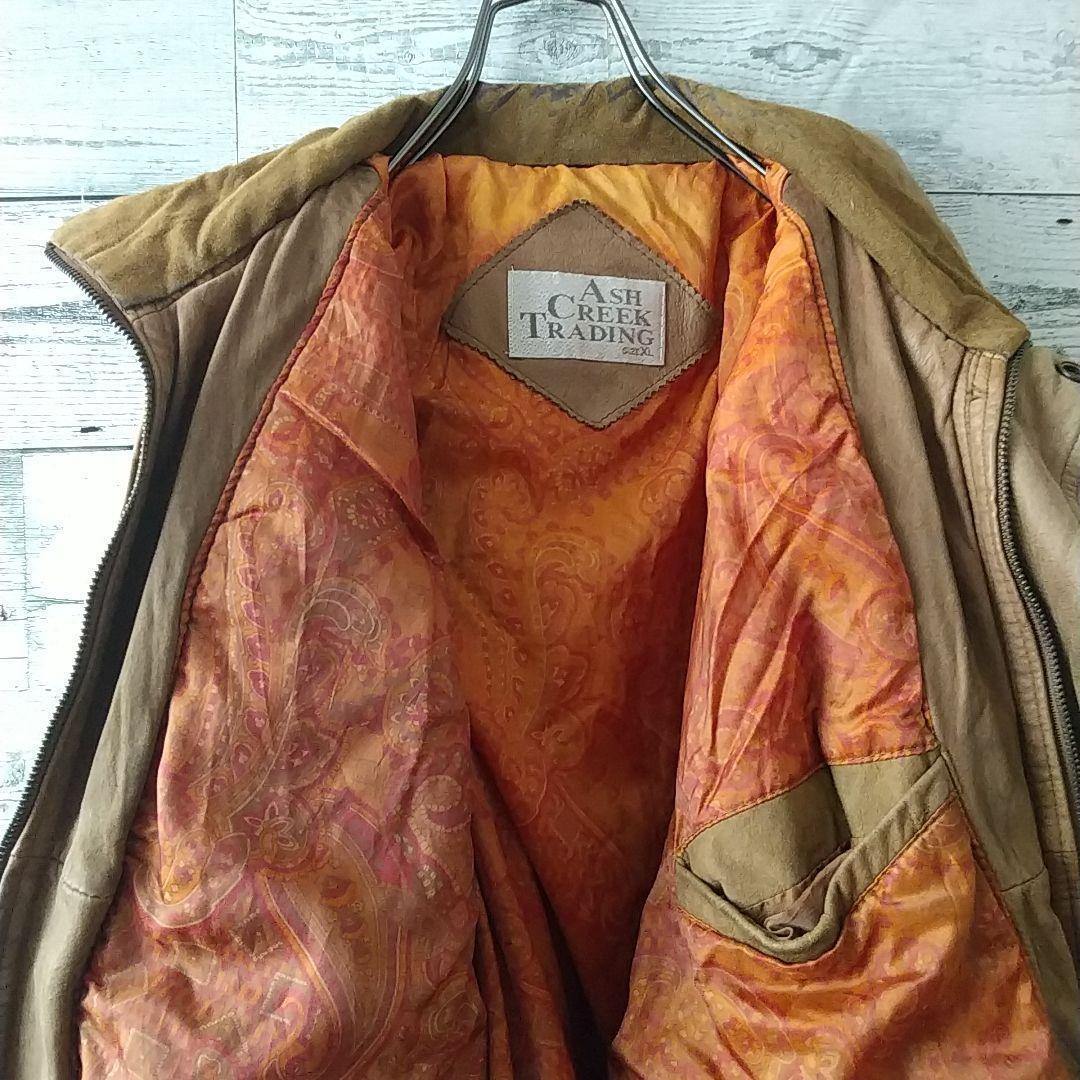 2点おまとめ☆リアルレザー 本革 裏ペイズリー 中綿 短丈 レザージャケットXL