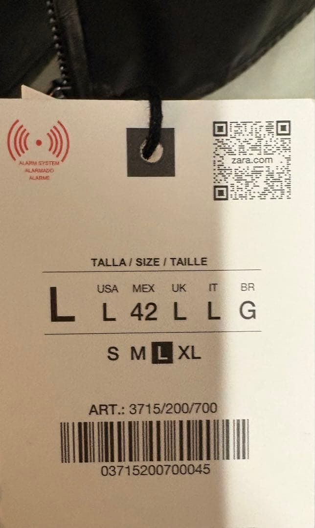 【新品未使用】ZARA ウォッシュドフェイクレザージャケット　L