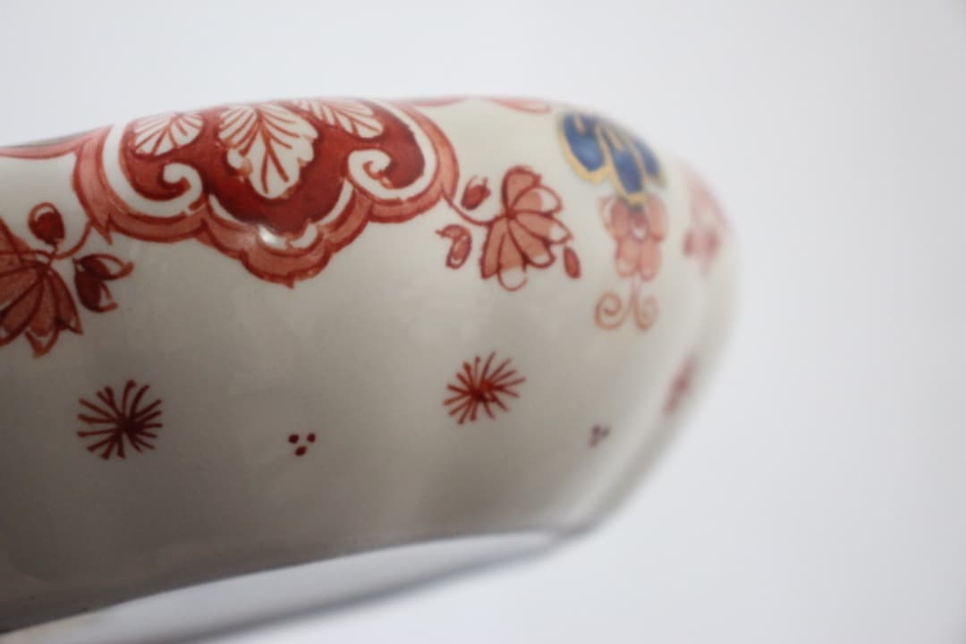 ヴィンテージ　オランダ　デルフト　伊万里デザイン　蓋付き物入　ボンボニエール