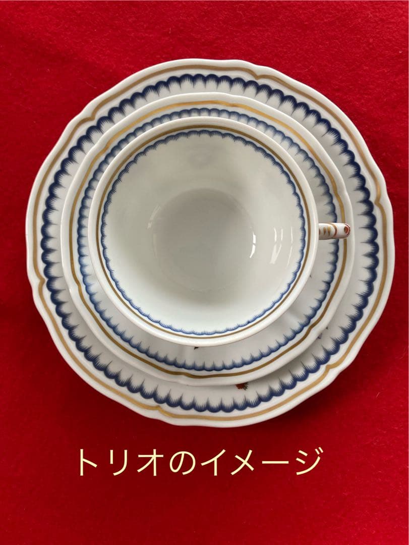 【美品】リチャードジノリ イタリアンフルーツ 19cm プレートセット　ケーキ皿