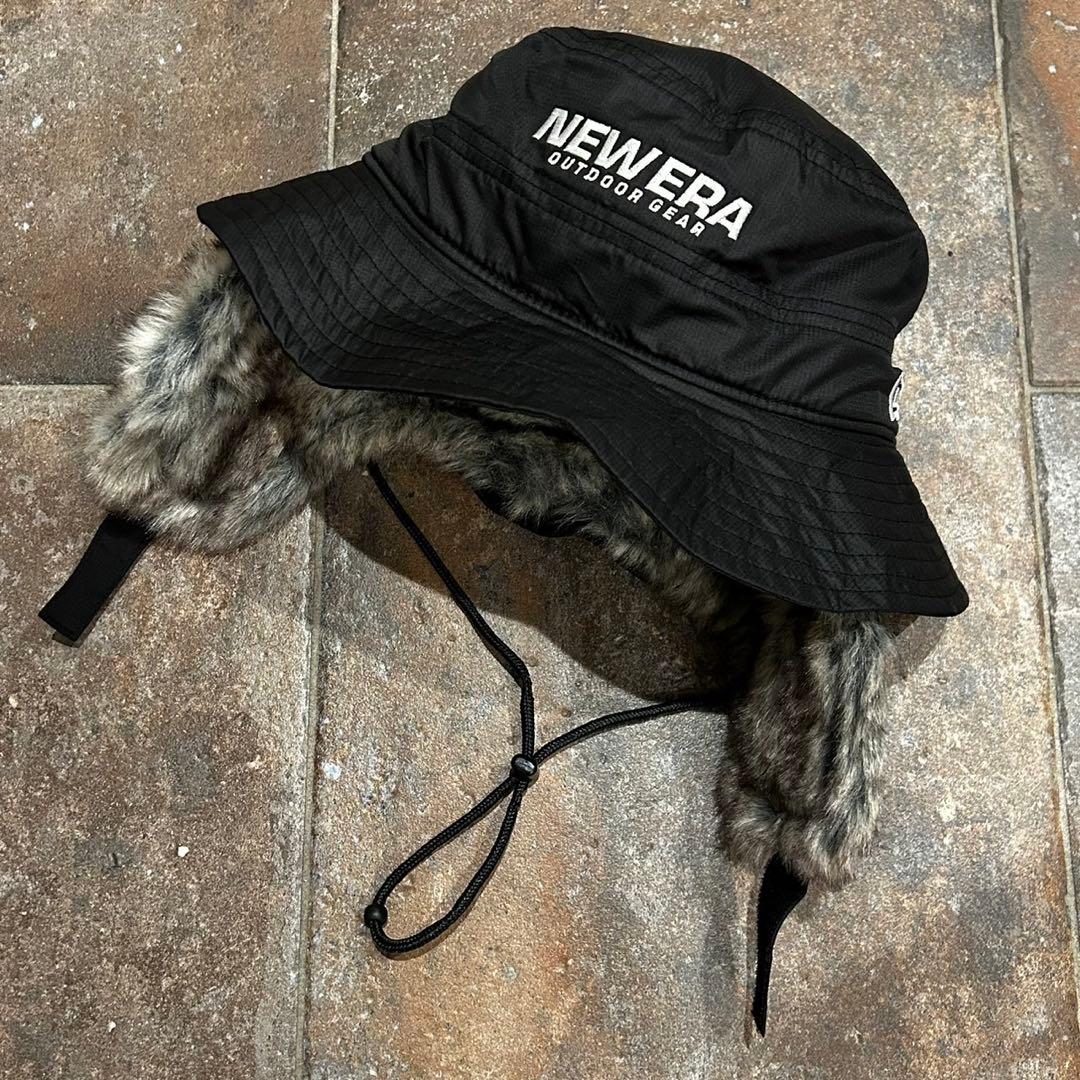 NEW ERA OUTDOOR HAT ハット 黒 ドッグイヤー ゴルフ