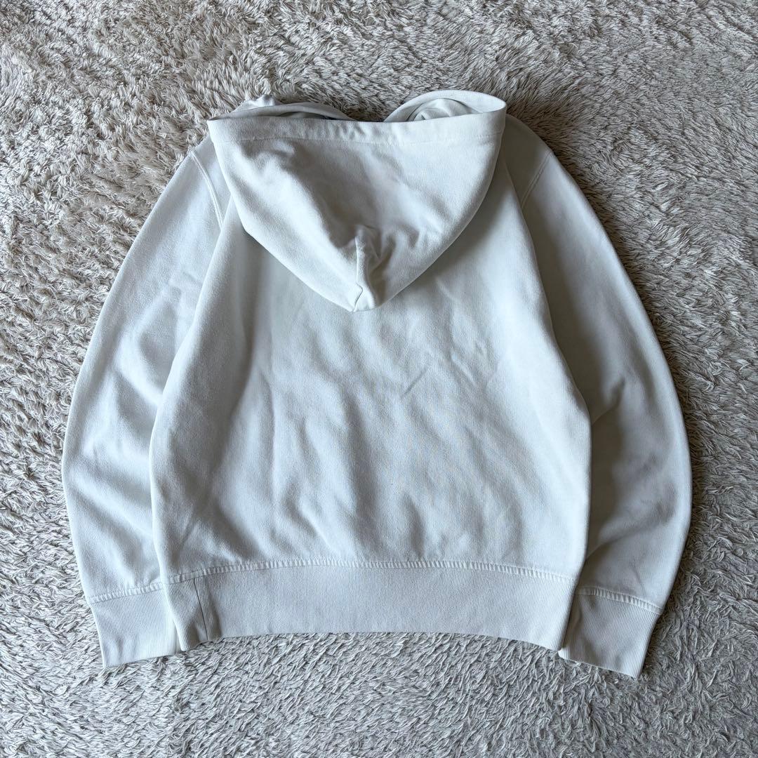 ラルフローレン 現行 パーカー M 白 刺繍ポニー 前V