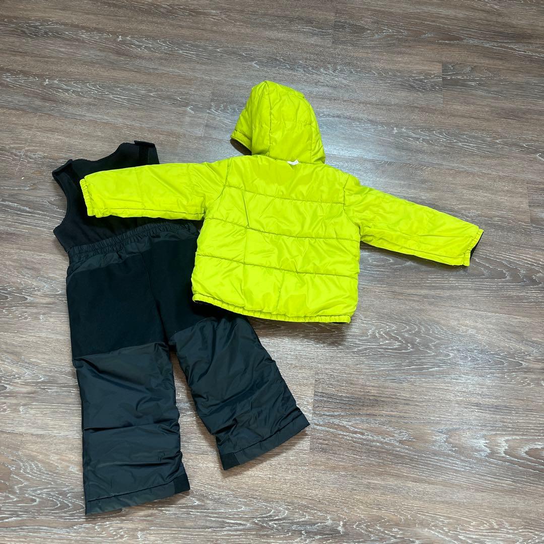 コロンビア　男の子　90 100スキーウェア　ガバセット　黒　黄色