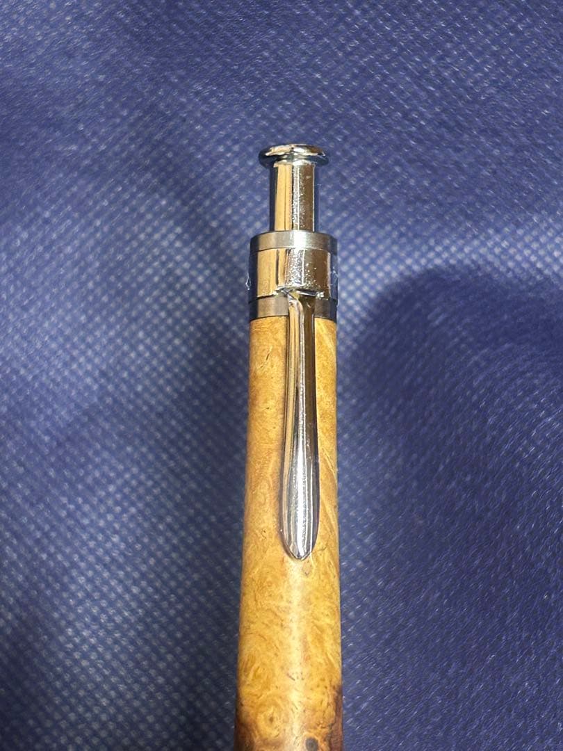 工房楔　極上花梨紅白こぶ杢　0.5ミリ　固定式口金付き