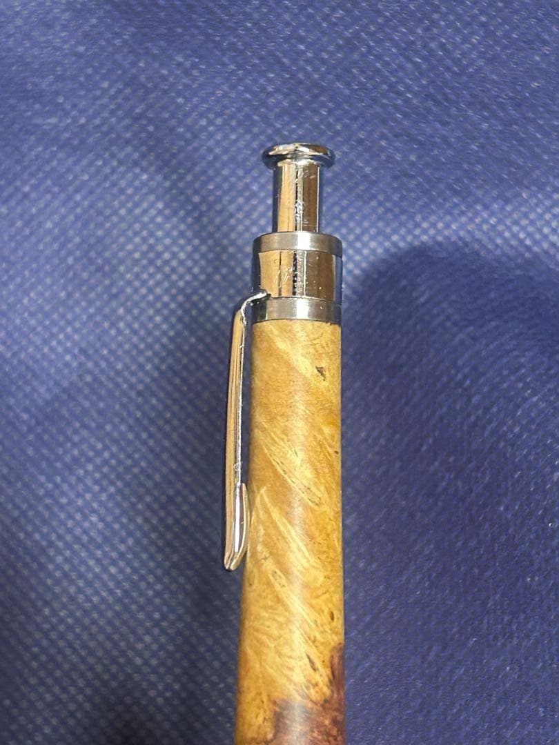 工房楔　極上花梨紅白こぶ杢　0.5ミリ　固定式口金付き