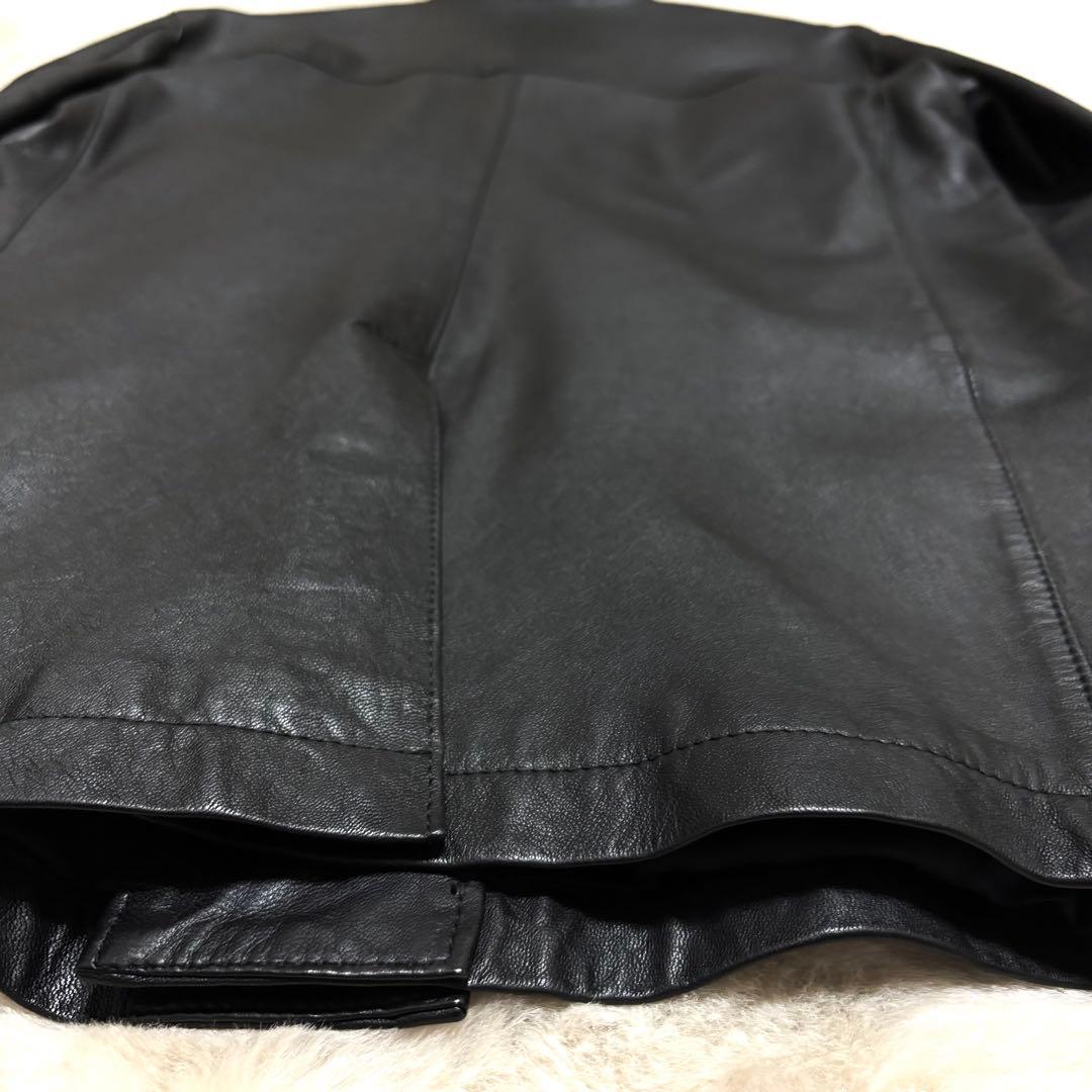 ゴートレザー M✨メンズティノラス レザージャケット ブラック コート 山羊皮