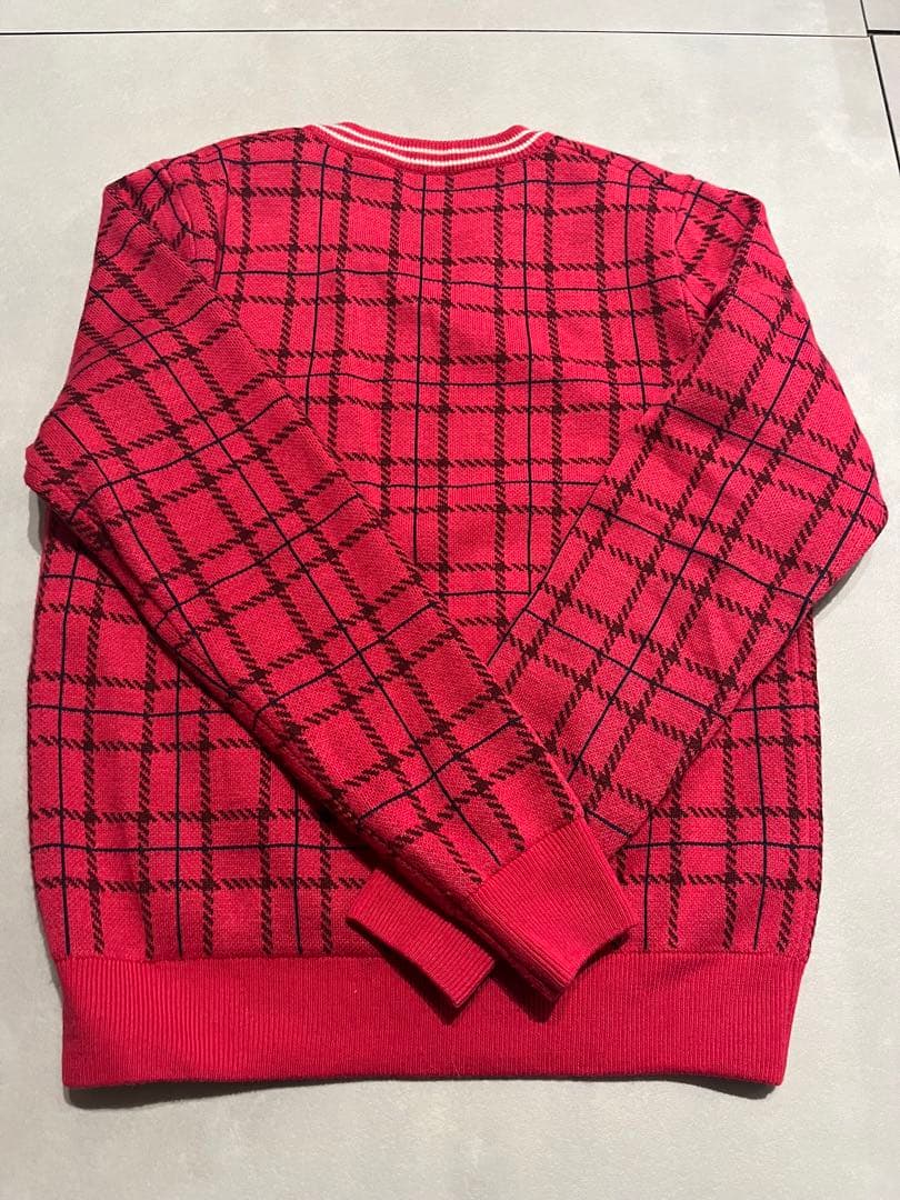 CallawayVネックセーター ピンクチェック柄