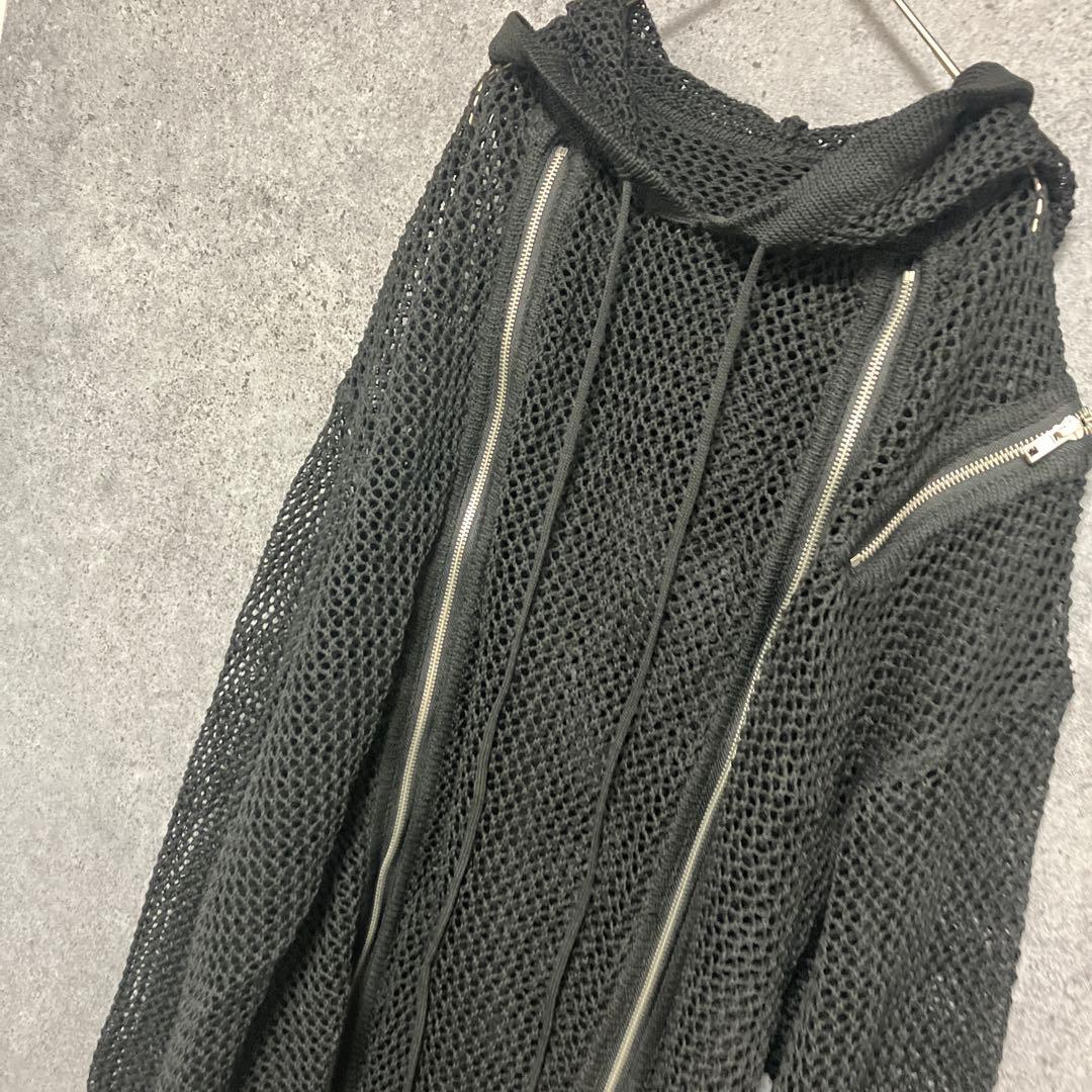 狐独　Ellno Loset メッシュデザインジップフーディ　L