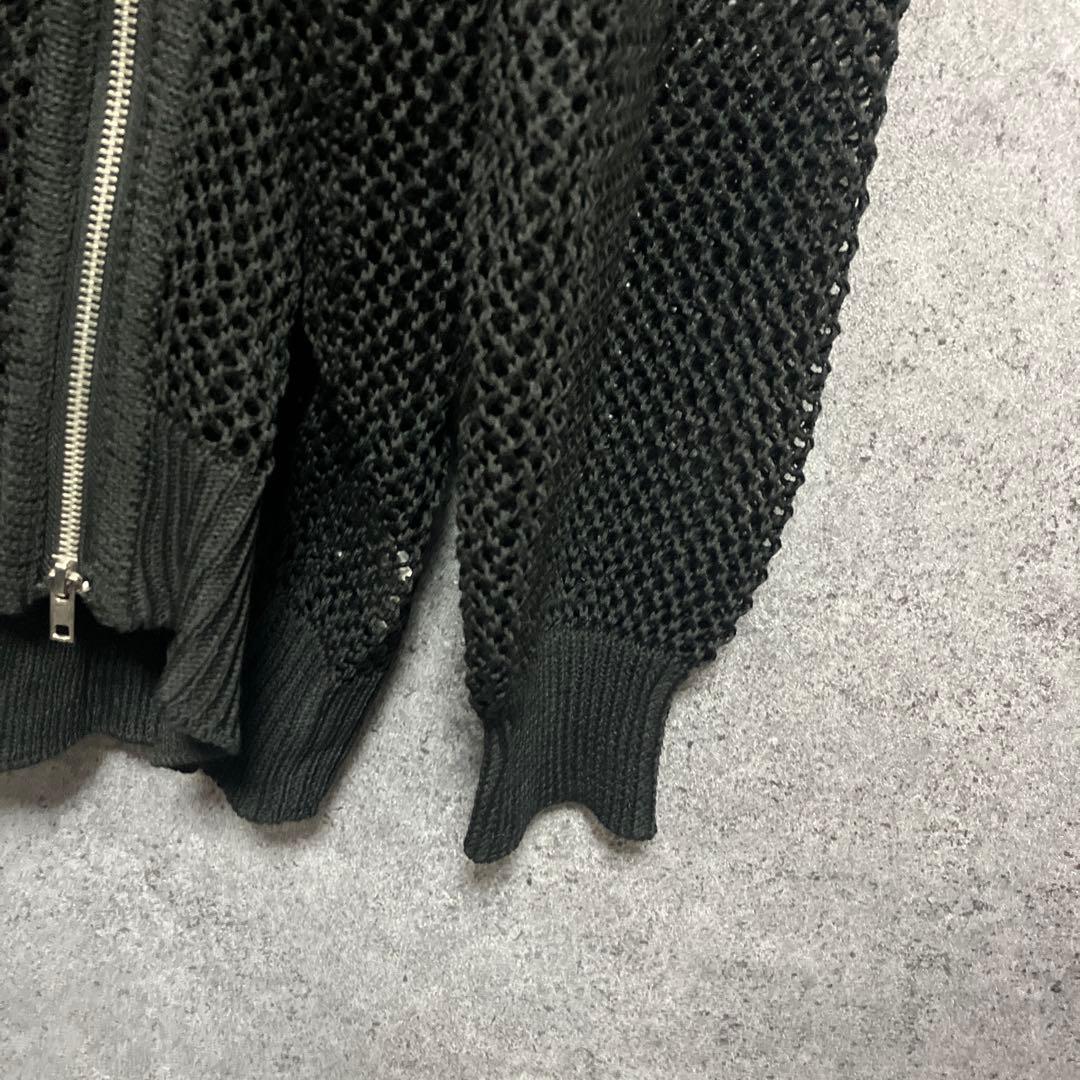 狐独　Ellno Loset メッシュデザインジップフーディ　L