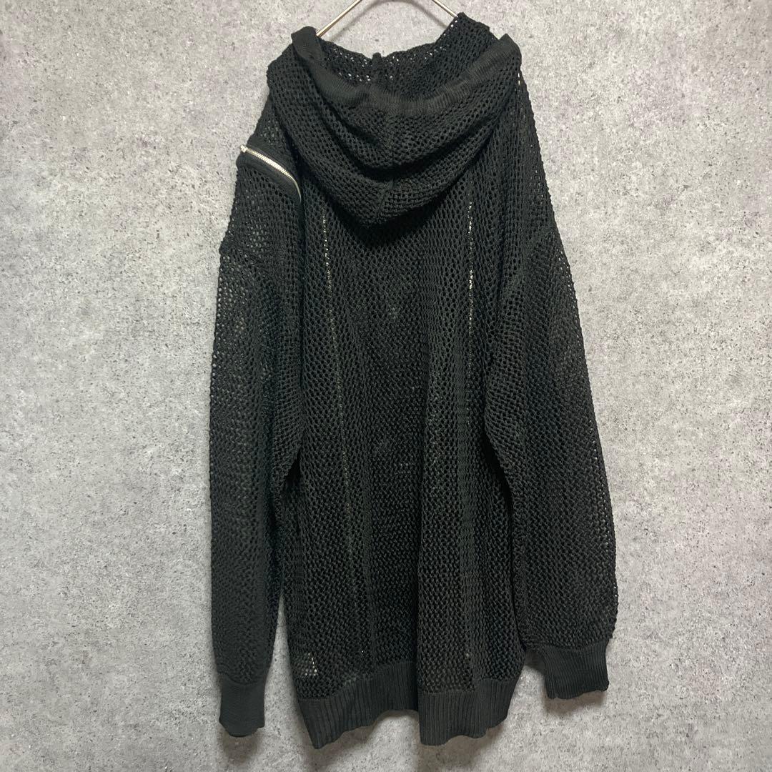 狐独　Ellno Loset メッシュデザインジップフーディ　L